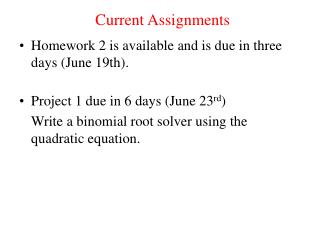 Current Assignments