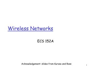 Wireless Networks