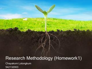 Research Methodology ( Homework1 )