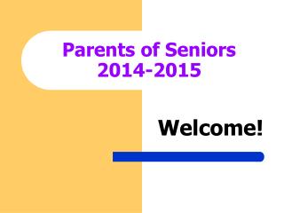 Parents of Seniors 2014-2015