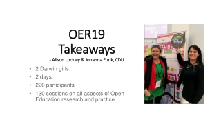 OER19 Takeaways - Alison Lockley & Johanna Funk, CDU