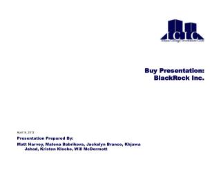Buy Presentation: BlackRock Inc.