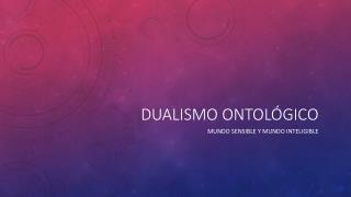 Dualismo ontológico