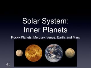 Solar System: Inner Planets