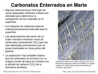 Carbonatos Enterrados en Marte