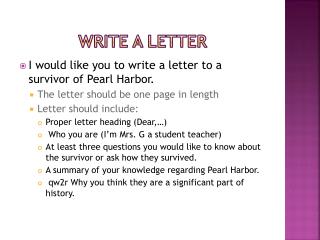 Write A Letter