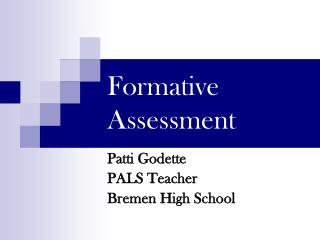 Formative Assessment