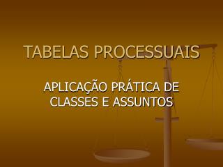 TABELAS PROCESSUAIS