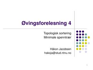 Øvingsforelesning 4