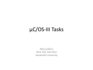 µC/OS-III Tasks