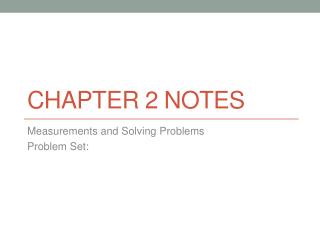 Chapter 2 Notes