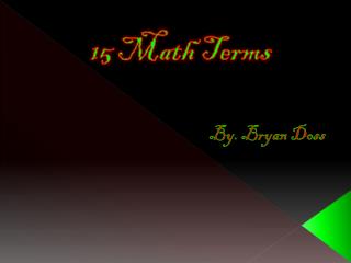 15 Math Terms