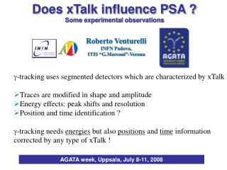 g -tracking uses segmented detectors which are characterized by xTalk