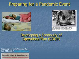 Preparing for a Pandemic Event