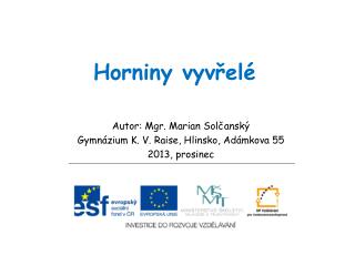 Horniny vyvřelé