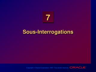 Sous-Interrogations