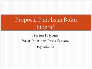 Proposal Penulisan Buku Biografi