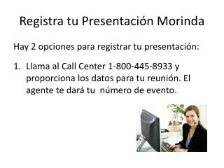 Registra tu Presentación Morinda