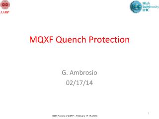 MQXF Quench Protection