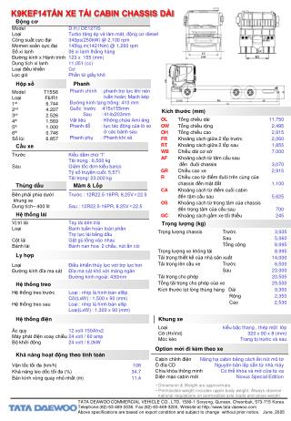 K9KEF­14TẤN XE TẢI CABIN CHASSIS DÀI