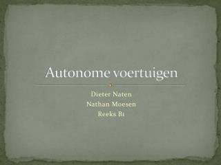 Autonome voertuigen