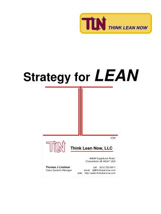 Strategy for LEAN