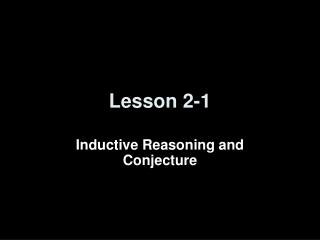 Lesson 2-1