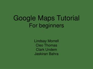 Google Maps Tutorial For beginners