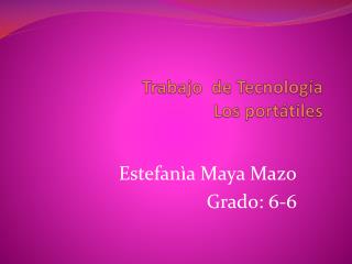 Trabajo de Tecnología Los portátiles