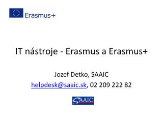 IT nástroje - Erasmus a Erasmus+