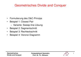 Geometrisches Divide and Conquer