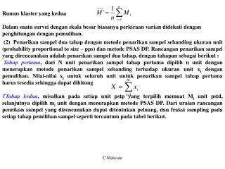 Rumus klaster yang kedua