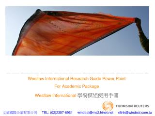 Westlaw International Research Guide Power Point For Academic Package
