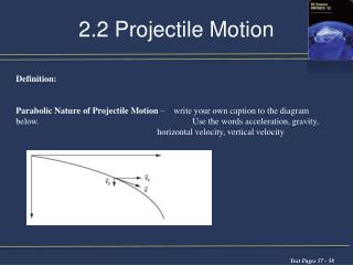 2.2 Projectile Motion