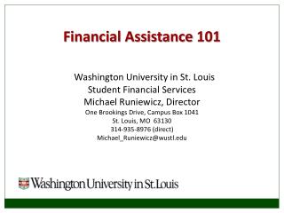 Financial Assistance 101
