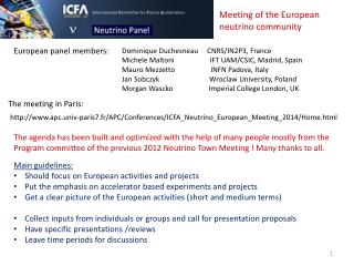  The meeting in Paris: