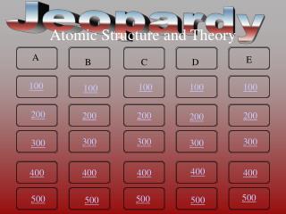 Atomic Structure and Theory