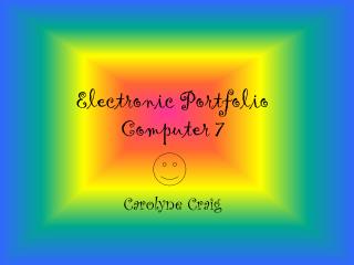 Electronic Portfolio Computer 7