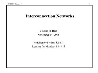 Interconnection Networks