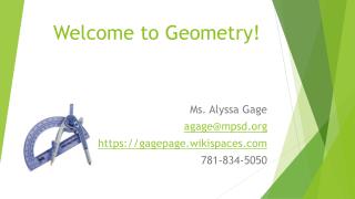 Welcome to Geometry!