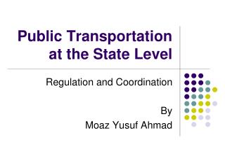 Public Transportation at the State Level