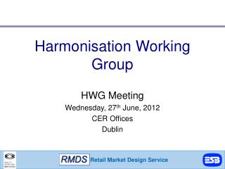 Harmonisation Working Group