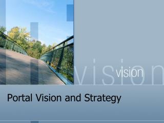 Portal Vision and Strategy