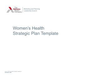 Women’s Health Strategic Plan Template