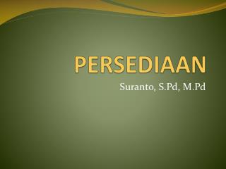 PERSEDIAAN