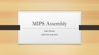 MIPS Assembly