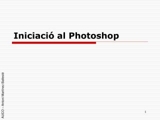 Iniciació al Photoshop