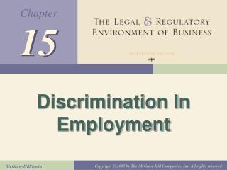 Discrimination In Employment