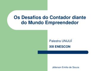 Os Desafios do Contador diante do Mundo Empreendedor