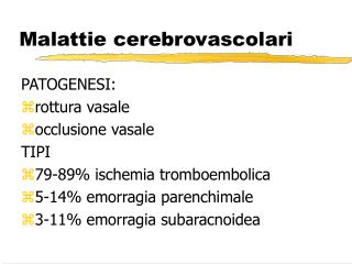 Malattie cerebrovascolari